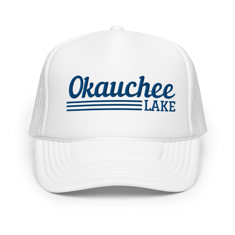 Okauchee Lake Line Design | Foam Snapback Hat | 4 Colors