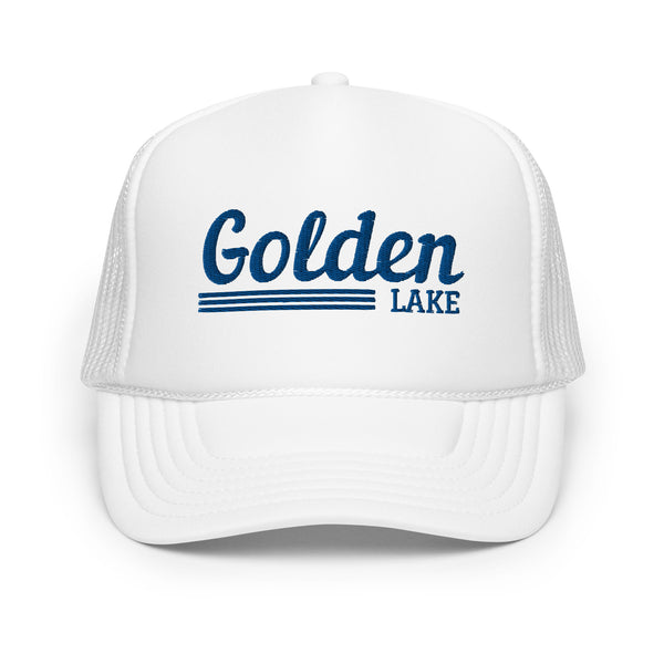 Golden Lake Line Design | Foam Snapback Hat | 4 Colors