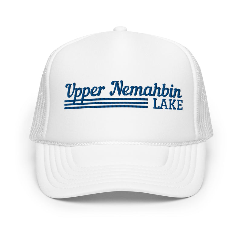 Upper Nemahbin Lake Line Design | Foam Snapback Hat | 4 Colors