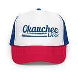 Okauchee Lake Line Design | Foam Snapback Hat | 4 Colors