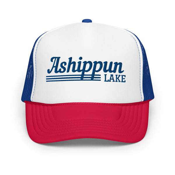 Ashippun Lake Line Design | Foam Snapback Hat | 4 Colors