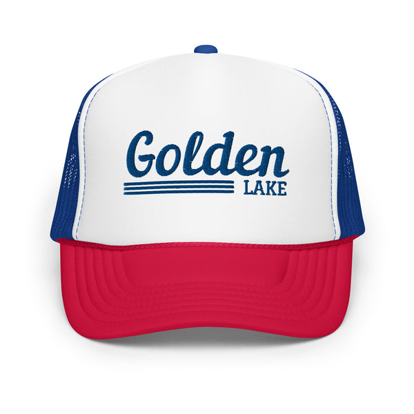 Golden Lake Line Design | Foam Snapback Hat | 4 Colors