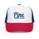 Pine Lake Line Design | Foam Snapback Hat | 4 Colors