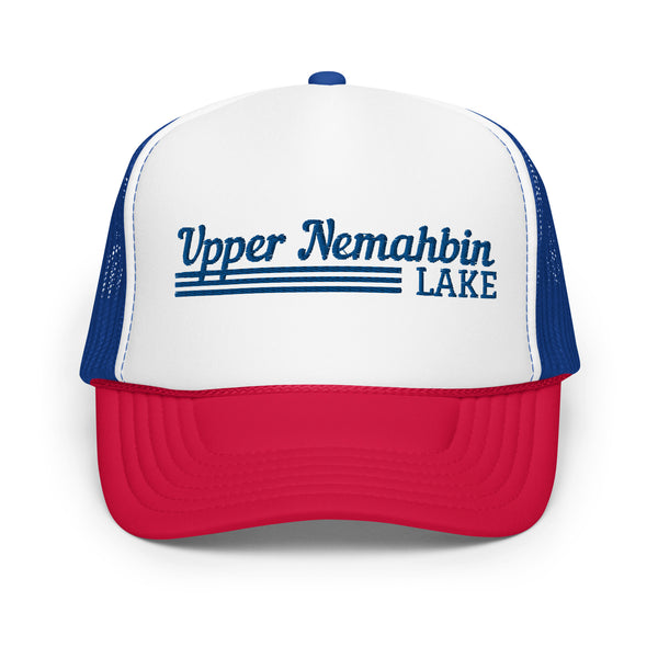 Upper Nemahbin Lake Line Design | Foam Snapback Hat | 4 Colors