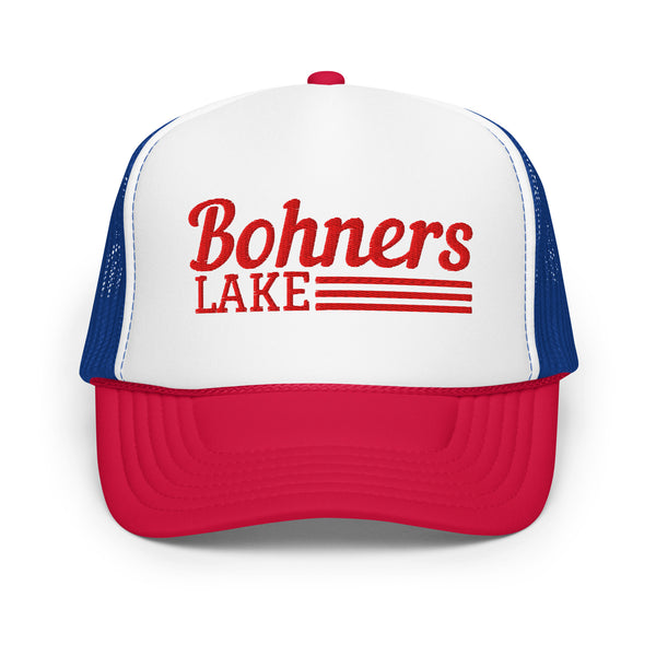 Bohners Lake Line Design | Embroidered Foam Snapback Hat | 6 Colors