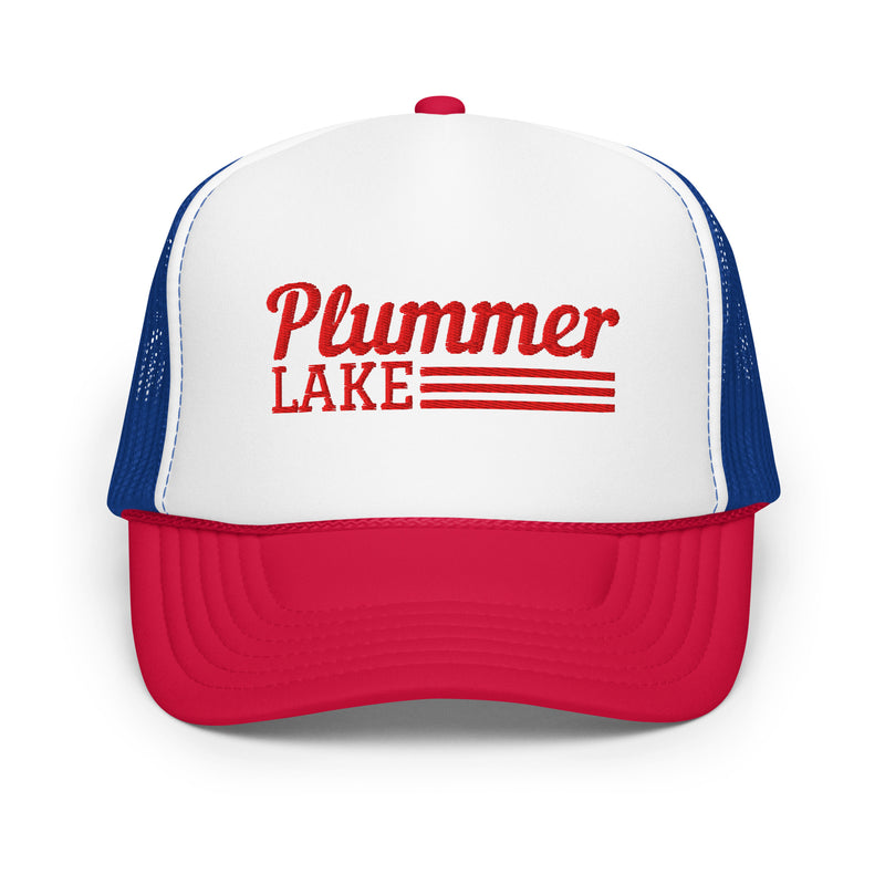 Plummer Lake Line Design | Embroidered Foam Snapback Hat | 6 Colors