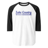 Lake Country | Line Design | 3/4 sleeve raglan shirt | 5 Colors