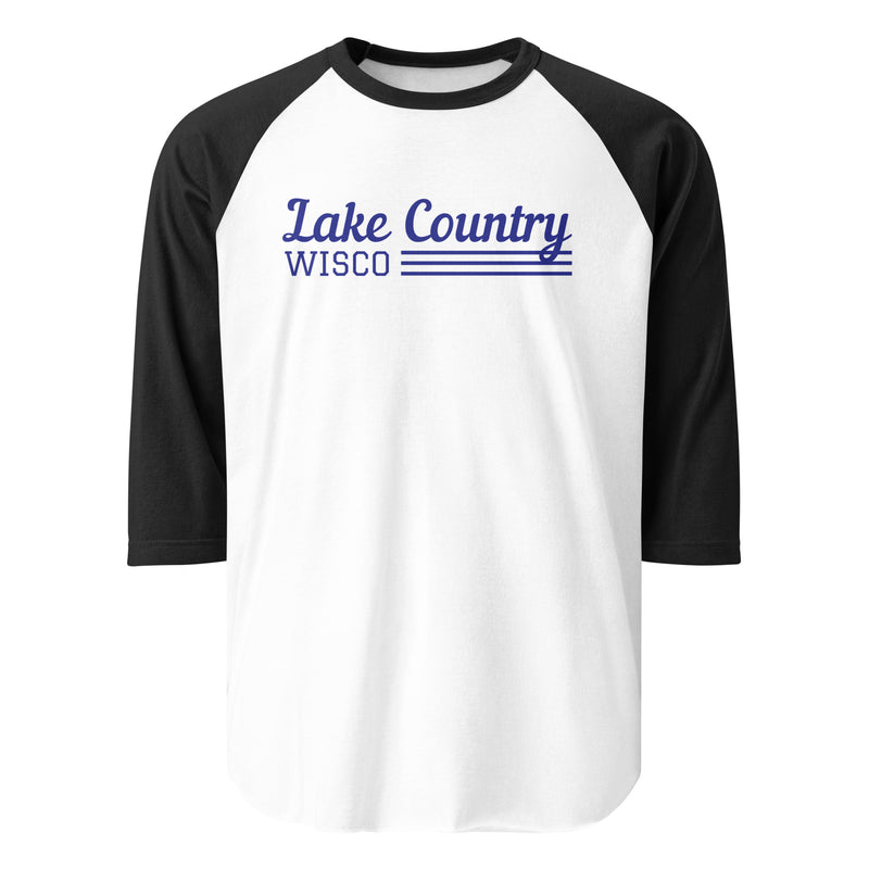 Lake Country | Line Design | 3/4 sleeve raglan shirt | 5 Colors