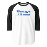 Plummer Lake | Line Design | 3/4 Sleeve Raglan Shirt | 5 Colors