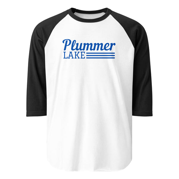 Plummer Lake | Line Design | 3/4 Sleeve Raglan Shirt | 5 Colors