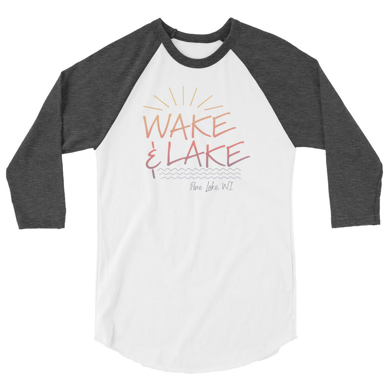 Wake & Lake Pine Lake | 3/4 Sleeve Raglan Shirt | 4 Colors