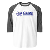 Lake Country | Line Design | 3/4 sleeve raglan shirt | 5 Colors