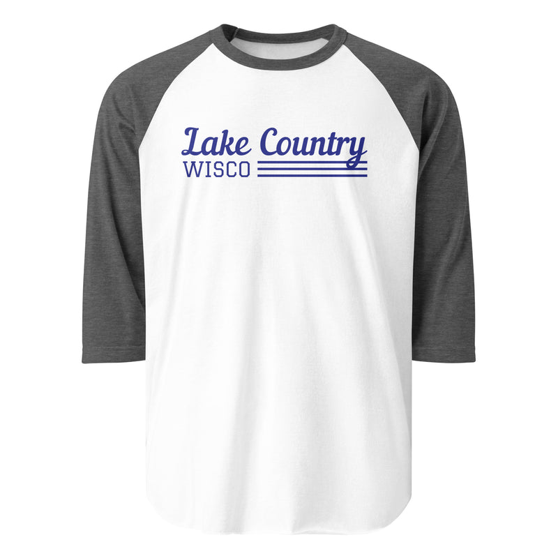 Lake Country | Line Design | 3/4 sleeve raglan shirt | 5 Colors
