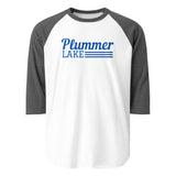 Plummer Lake | Line Design | 3/4 Sleeve Raglan Shirt | 5 Colors