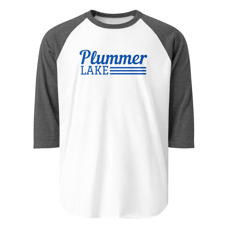 Plummer Lake | Line Design | 3/4 Sleeve Raglan Shirt | 5 Colors