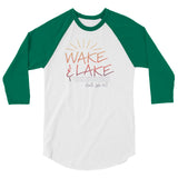 Wake & Lake North Lake  | 3/4 Sleeve Raglan Shirt | 4 Colors