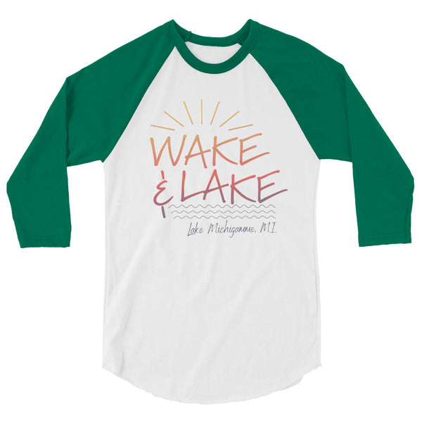 Lake Michigamme | Wake & Lake Unisex 3/4 Raglan Shirt | 4 Colors