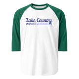 Lake Country | Line Design | 3/4 sleeve raglan shirt | 5 Colors