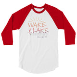 Wake & Lake Silver Lake  | 3/4 Sleeve Raglan Shirt | 4 Colors