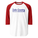 Lake Country | Line Design | 3/4 sleeve raglan shirt | 5 Colors