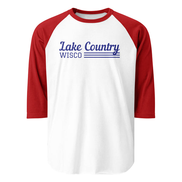 Lake Country | Line Design | 3/4 sleeve raglan shirt | 5 Colors