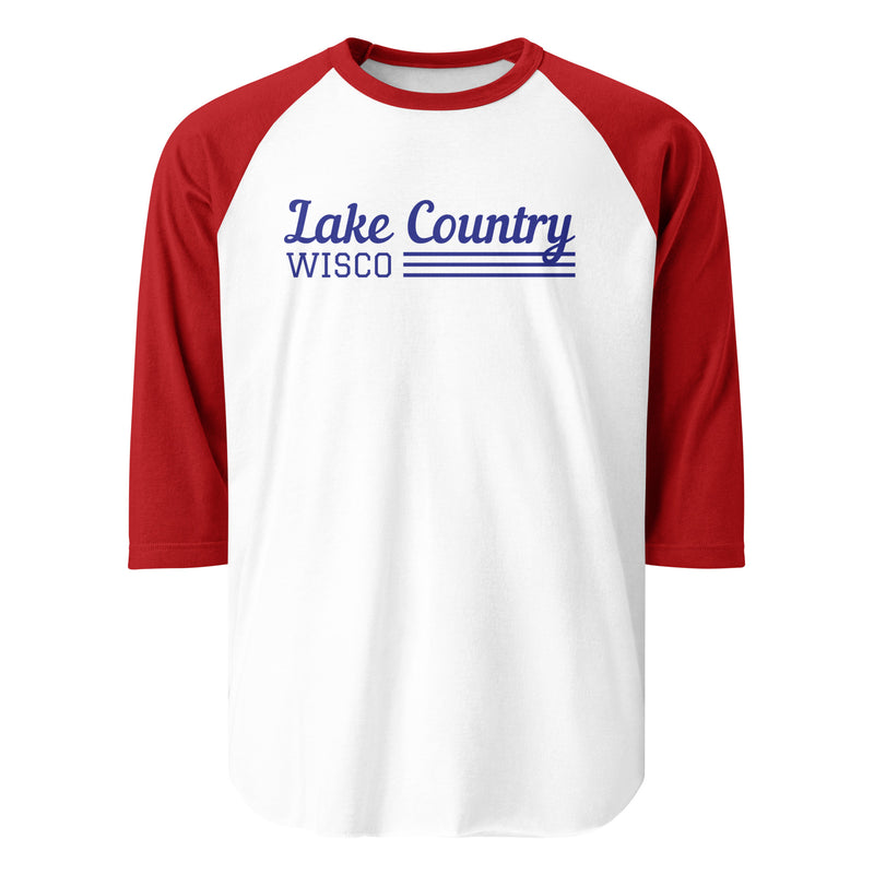 Lake Country | Line Design | 3/4 sleeve raglan shirt | 5 Colors