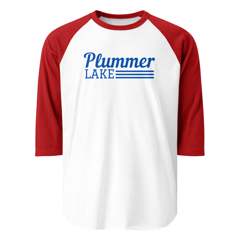 Plummer Lake | Line Design | 3/4 Sleeve Raglan Shirt | 5 Colors