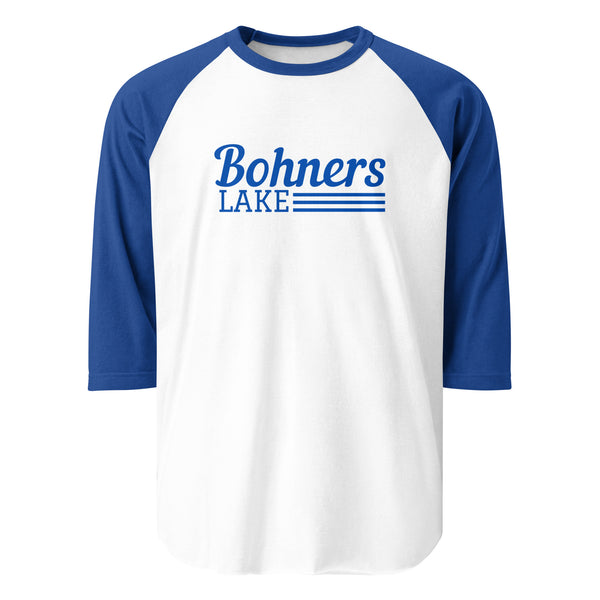 Bohners Lake | Line Design | 3/4 sleeve raglan shirt | 5 Colors