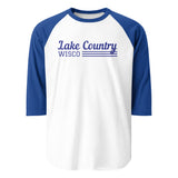 Lake Country | Line Design | 3/4 sleeve raglan shirt | 5 Colors