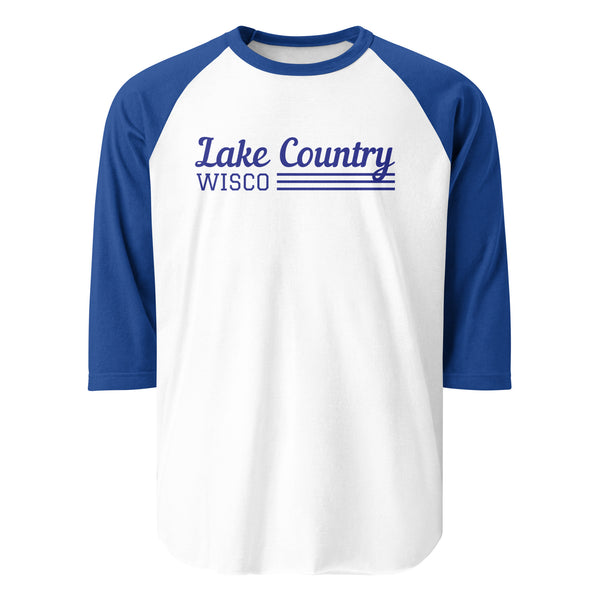 Lake Country | Line Design | 3/4 sleeve raglan shirt | 5 Colors