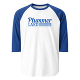 Plummer Lake | Line Design | 3/4 Sleeve Raglan Shirt | 5 Colors