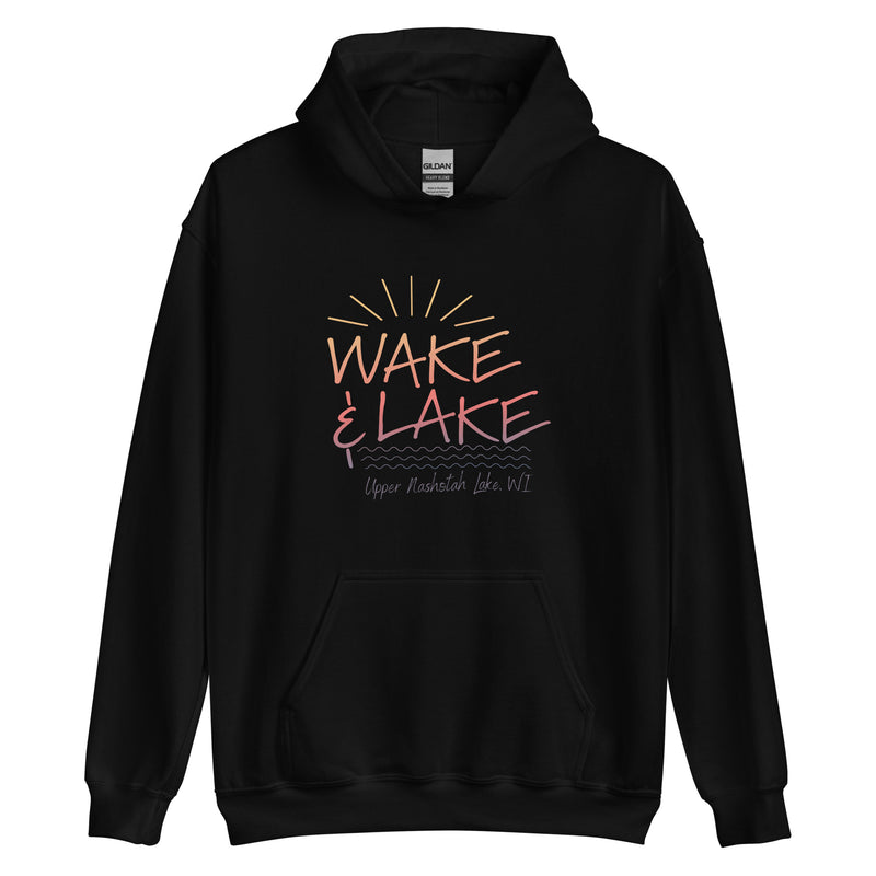 Wake & Lake Upper Nashotah Lake  | Unisex Hoodie | 4 Colors