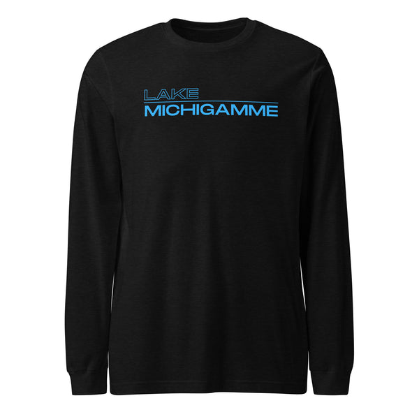 Lake Michigamme | Square Stacked | Unisex Long Sleeve Tee | 4 Colors