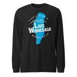 Winnebago Lake Shape | Unisex Long Sleeve Tee | 5 Colors