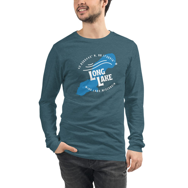 Long Lake| Lake Shape| Unisex Long Sleeve Tee | 5 Colors