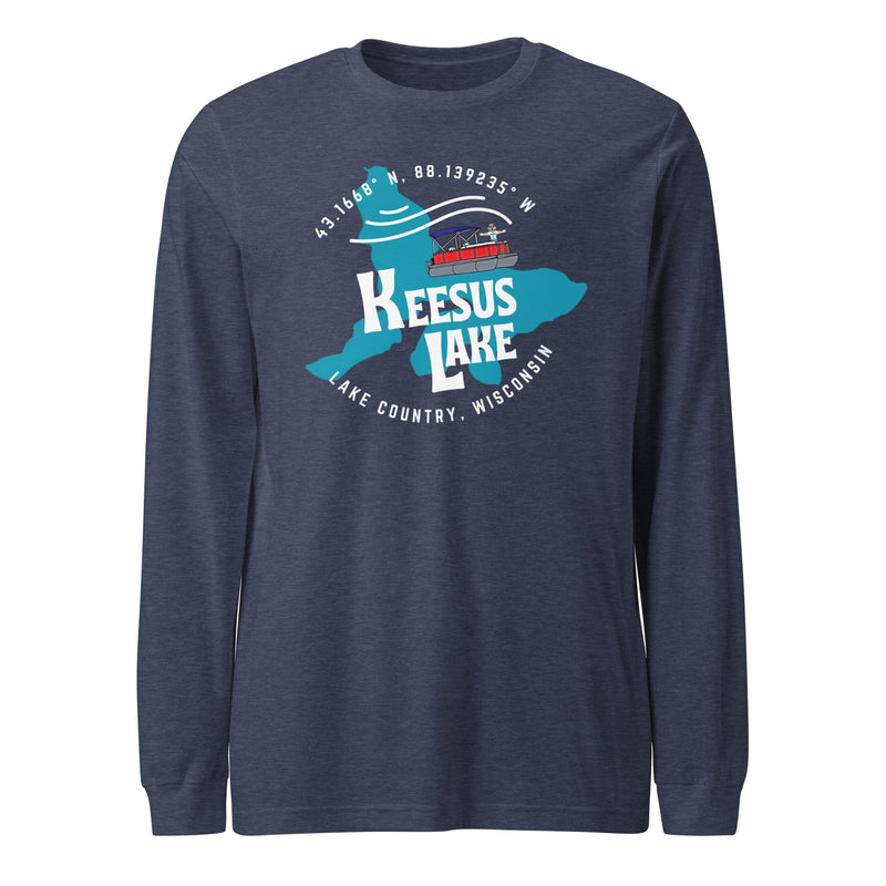 Lake Keesus Lake Shape | DockHounds | Unisex Long Sleeve Tee