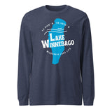 Winnebago Lake Shape | Unisex Long Sleeve Tee | 5 Colors