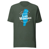 Winnebago Lake Shape | Unisex T-Shirt | 6 Colors