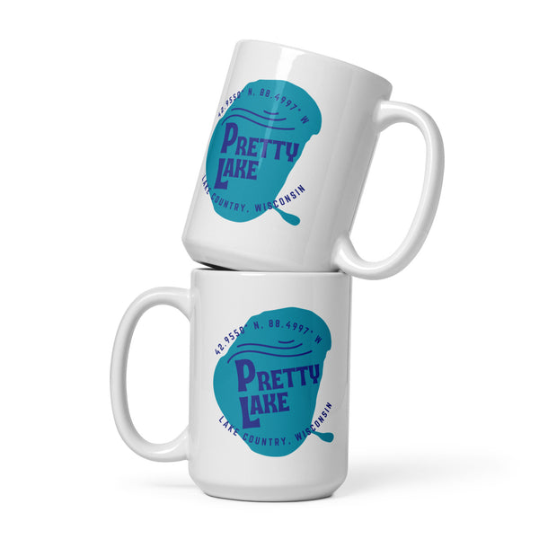 Pretty Lake | White glossy mug