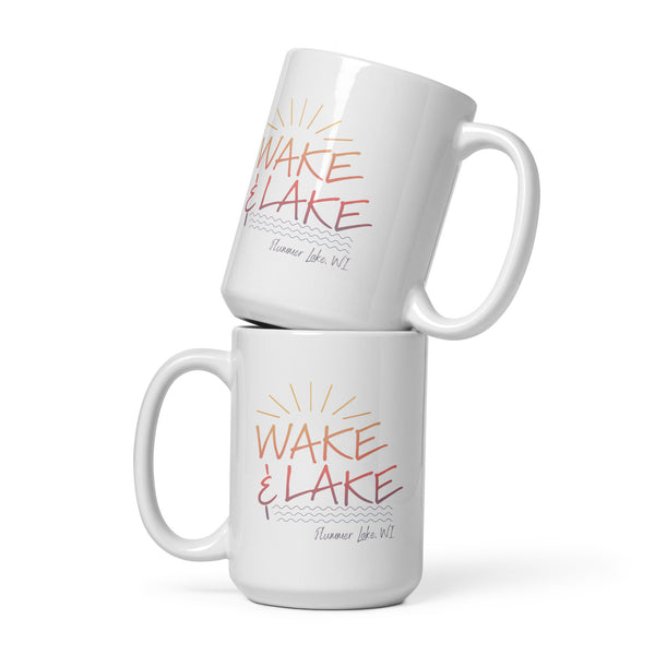 Plummer Lake | Wake & Lake | White Glossy Mug