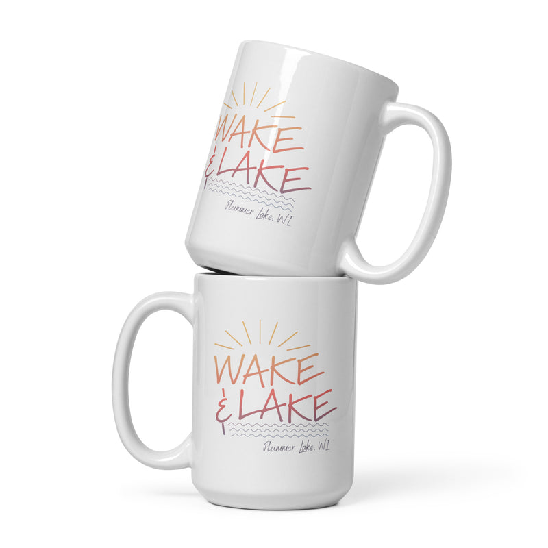 Plummer Lake | Wake & Lake | White Glossy Mug