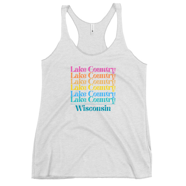 Lake Country | Color Stacked | Women's Racerback Tank | 2 Colors