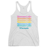 Shawano Lake | Color Stacked | Women's Racerback Tank | 5 Colors