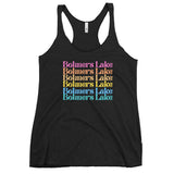 Product mockupBohners Lake | Stacked | Women's Racerback Tank | 3 Colors