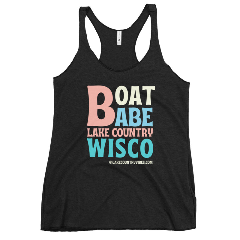 Lake Country | Boat Babe | Women's Racerback Tank | 5 Colors