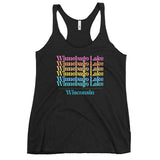 Winnebago Lake Color Stacked | Women's Racerback Tank | 3 Colors
