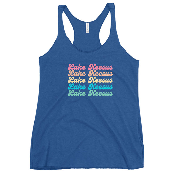 Lake Keesus Stacked | Women's Racerback Tank | 4 Colors