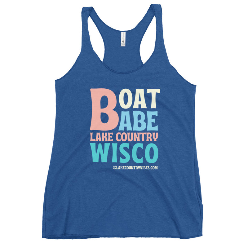 Lake Country | Boat Babe | Women's Racerback Tank | 5 Colors