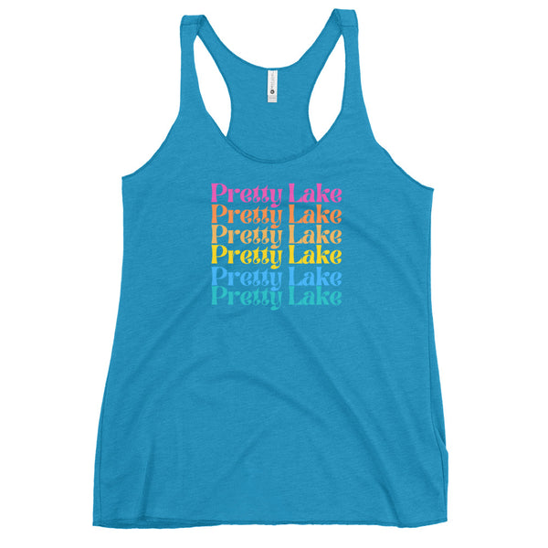 Pretty Lake | Color Stacked | Women's Racerback Tank | 3 Colors