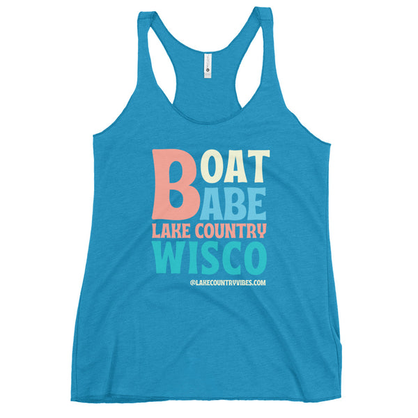 Lake Country | Boat Babe | Women's Racerback Tank | 5 Colors